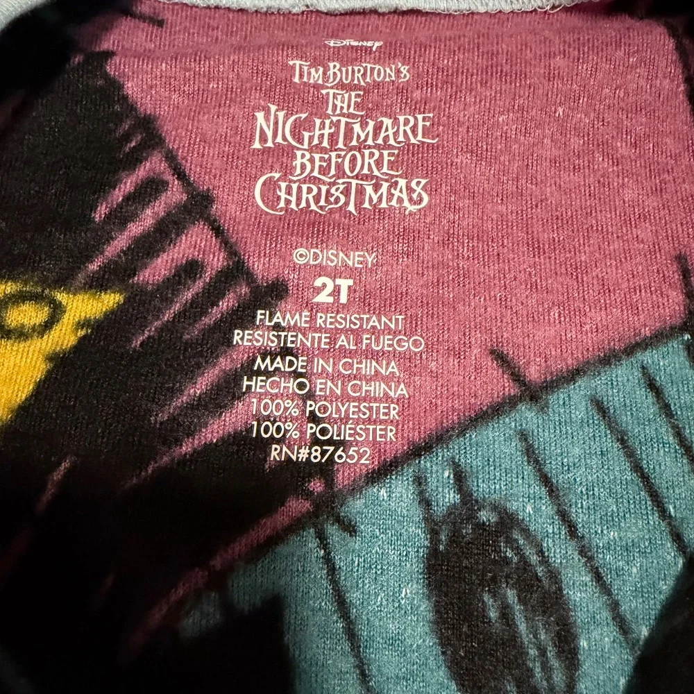 NWT Nightmare Before Christmas Sally Pajama set with hat size 2T